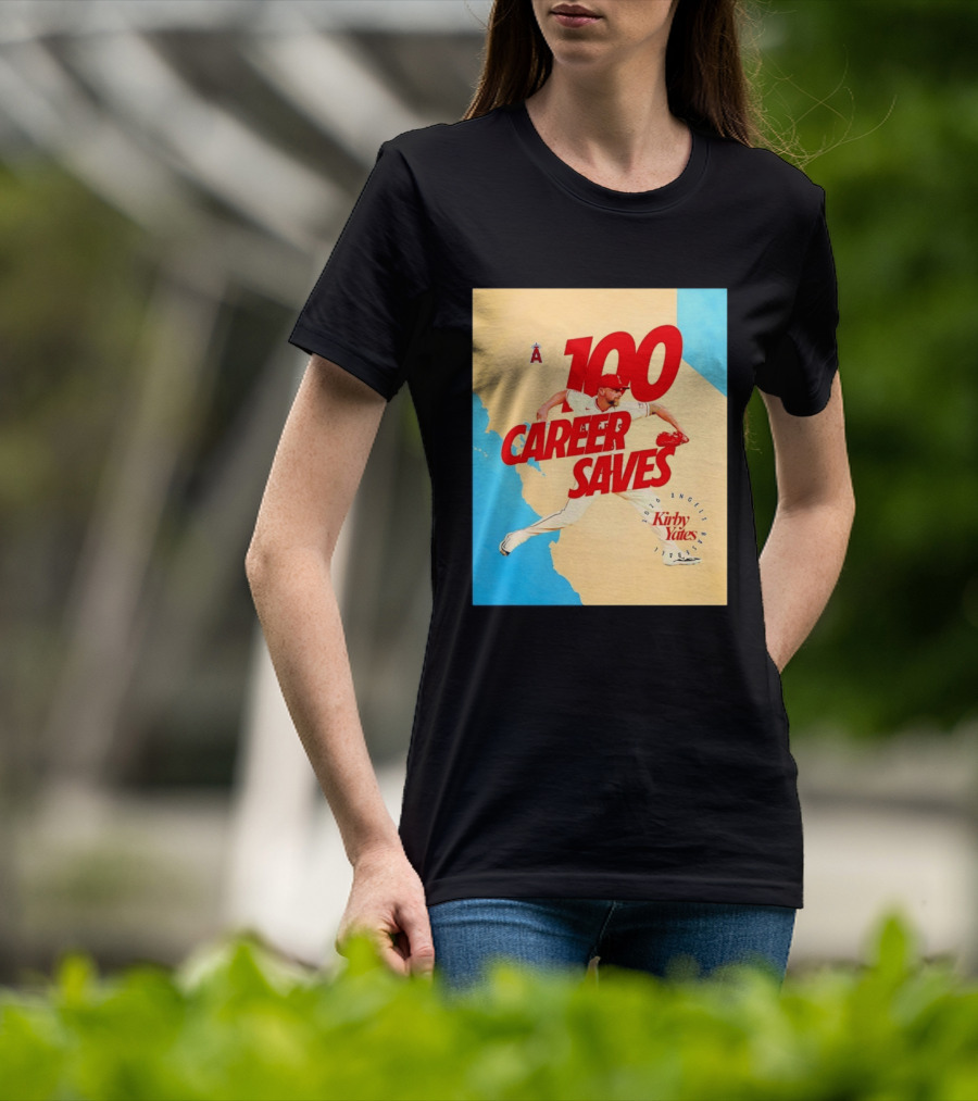Los Angeles Angels Kirby Yates 100 Career Saves Milestone 2026 T-Shirt