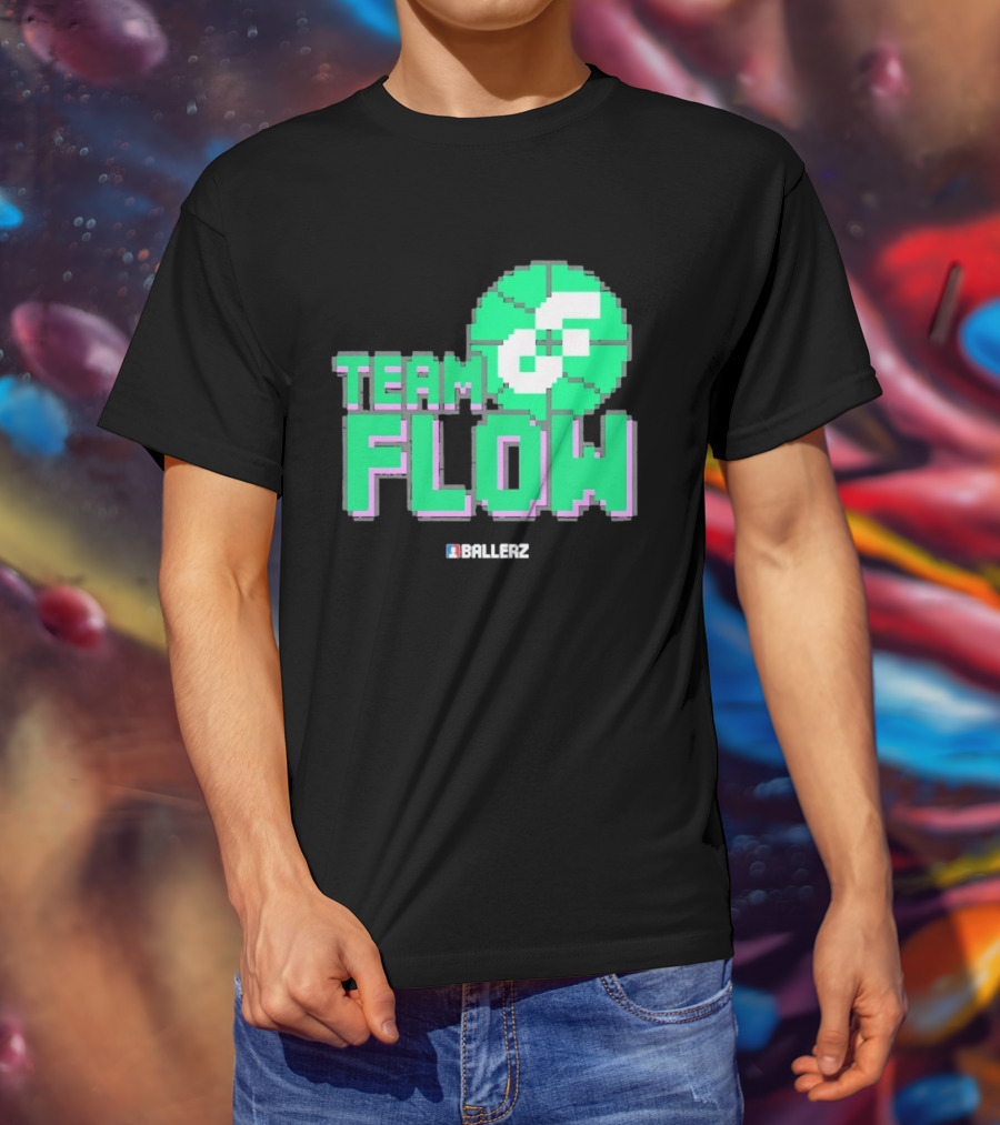 Team Flow Ballerz Pixel Basketball T-Shirt