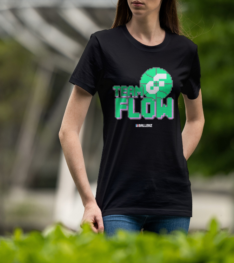 Team Flow Ballerz Pixel Basketball T-Shirt