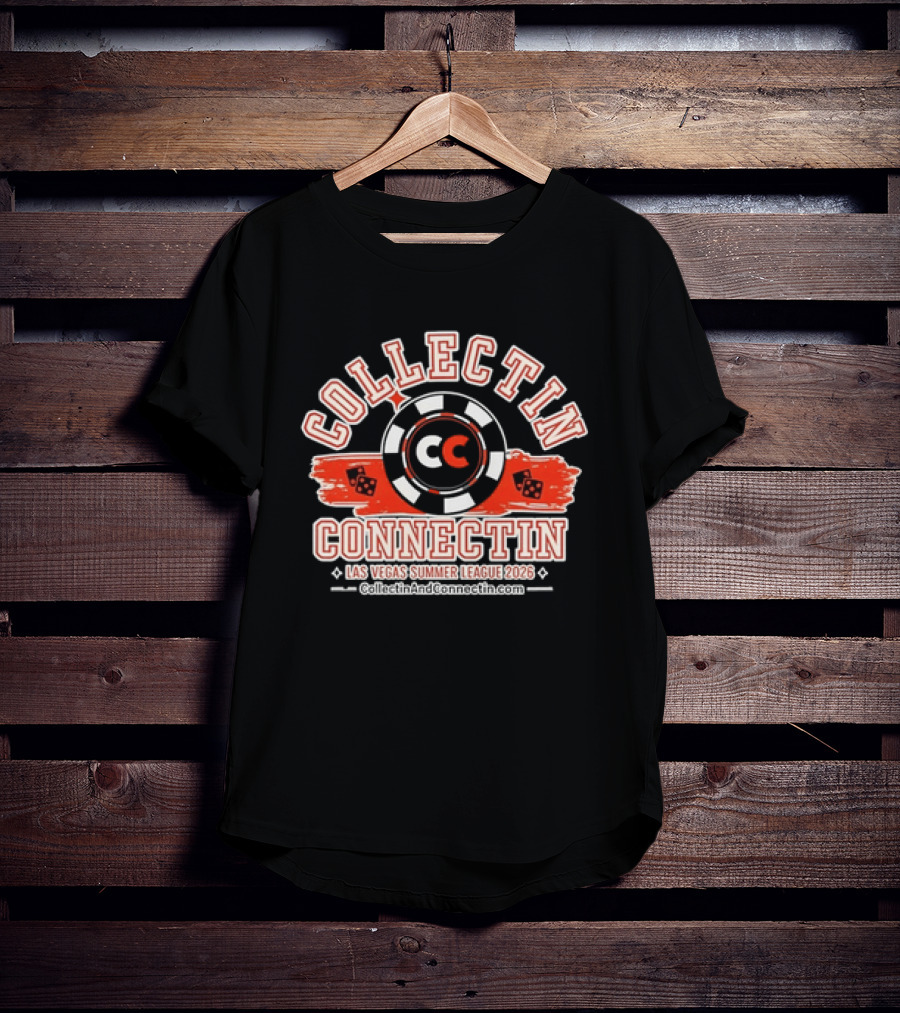 Collectin Connectin Las Vegas Summer League 2026 Casino Dice Poker Chip T-Shirt