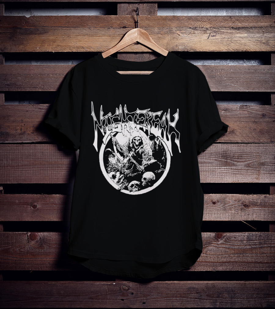 Night Freak Grim Reaper Skull Circle T-Shirt