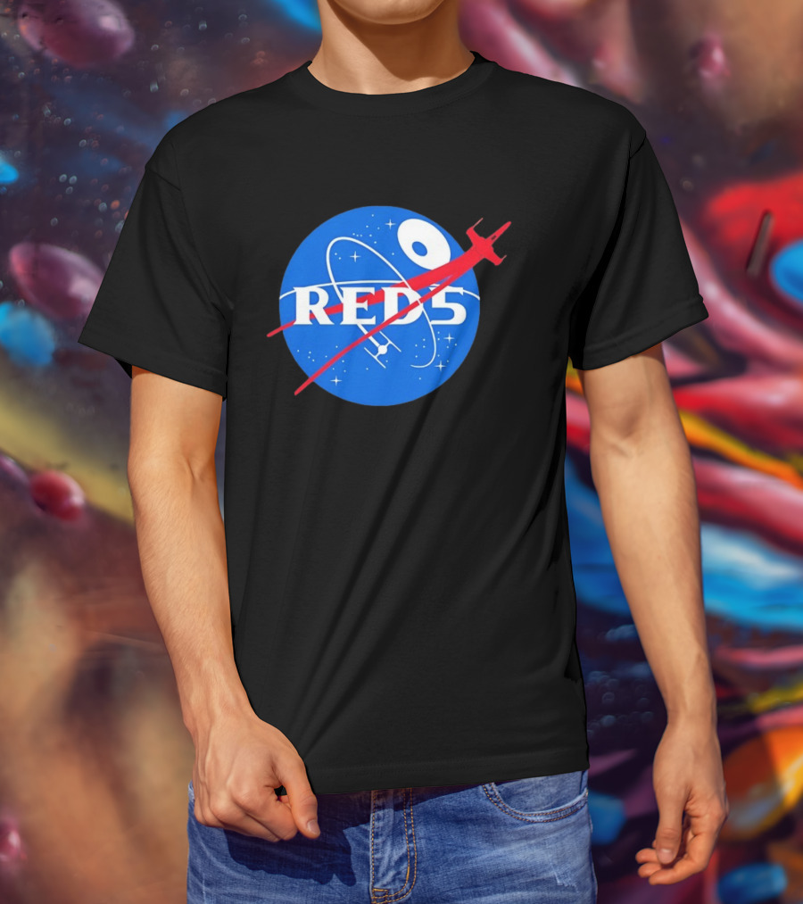 Red 5 NASA Space X Wing Mashup Astronaut Star T-Shirt