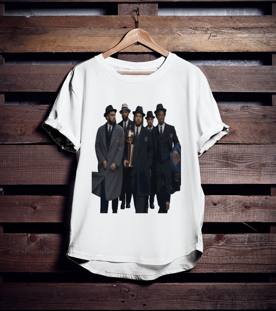 Knicks Mafia New York Knicks Players Suits Championship Trophy T-Shirt