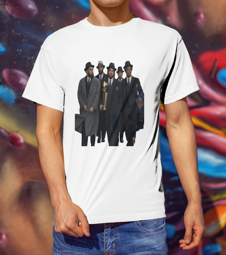 Knicks Mafia New York Knicks Players Suits Championship Trophy T-Shirt