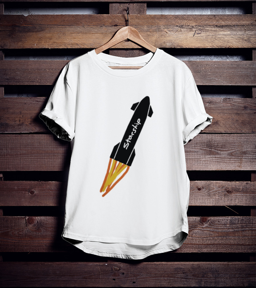 Starship Rocket SpaceX Space Exploration T-Shirt