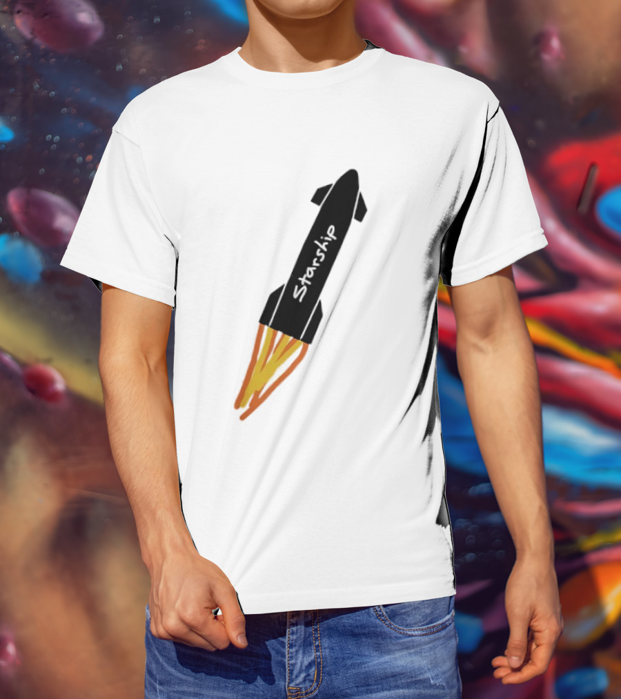 Starship Rocket SpaceX Space Exploration T-Shirt