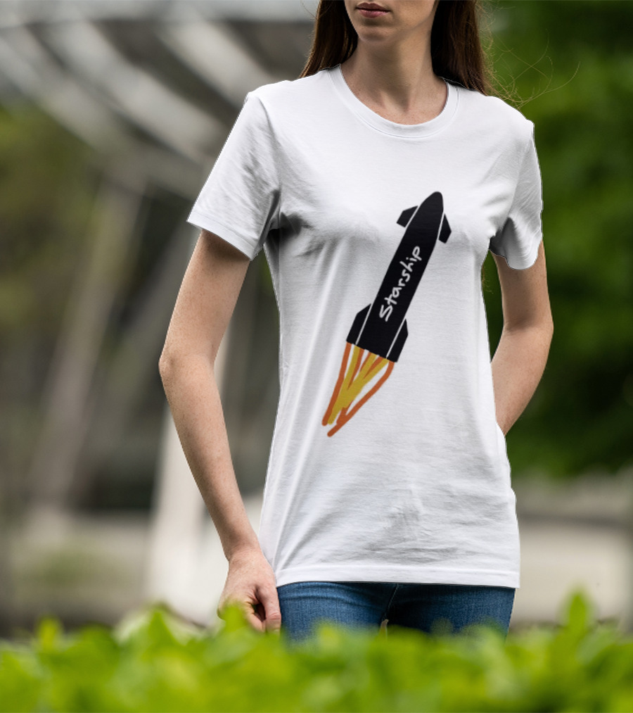 Starship Rocket SpaceX Space Exploration T-Shirt