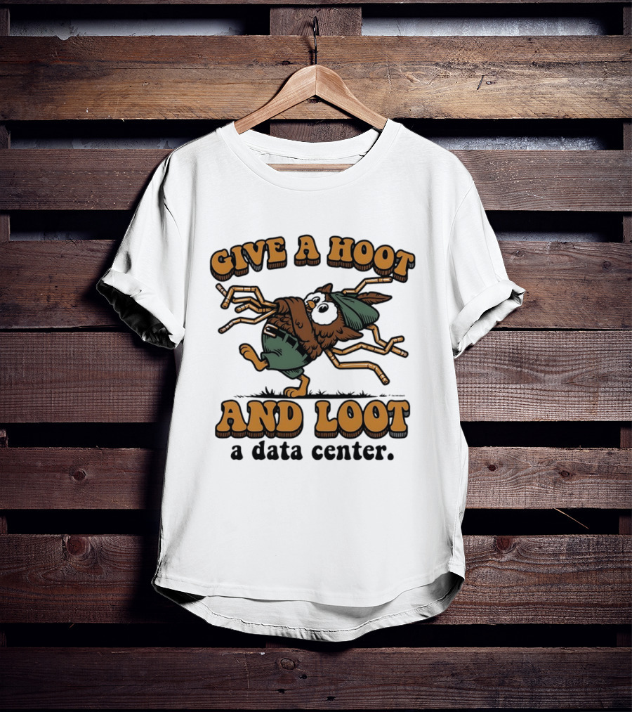 Give A Hoot And Loot A Data Center Owl With Circuit Board Wings T-Shirt