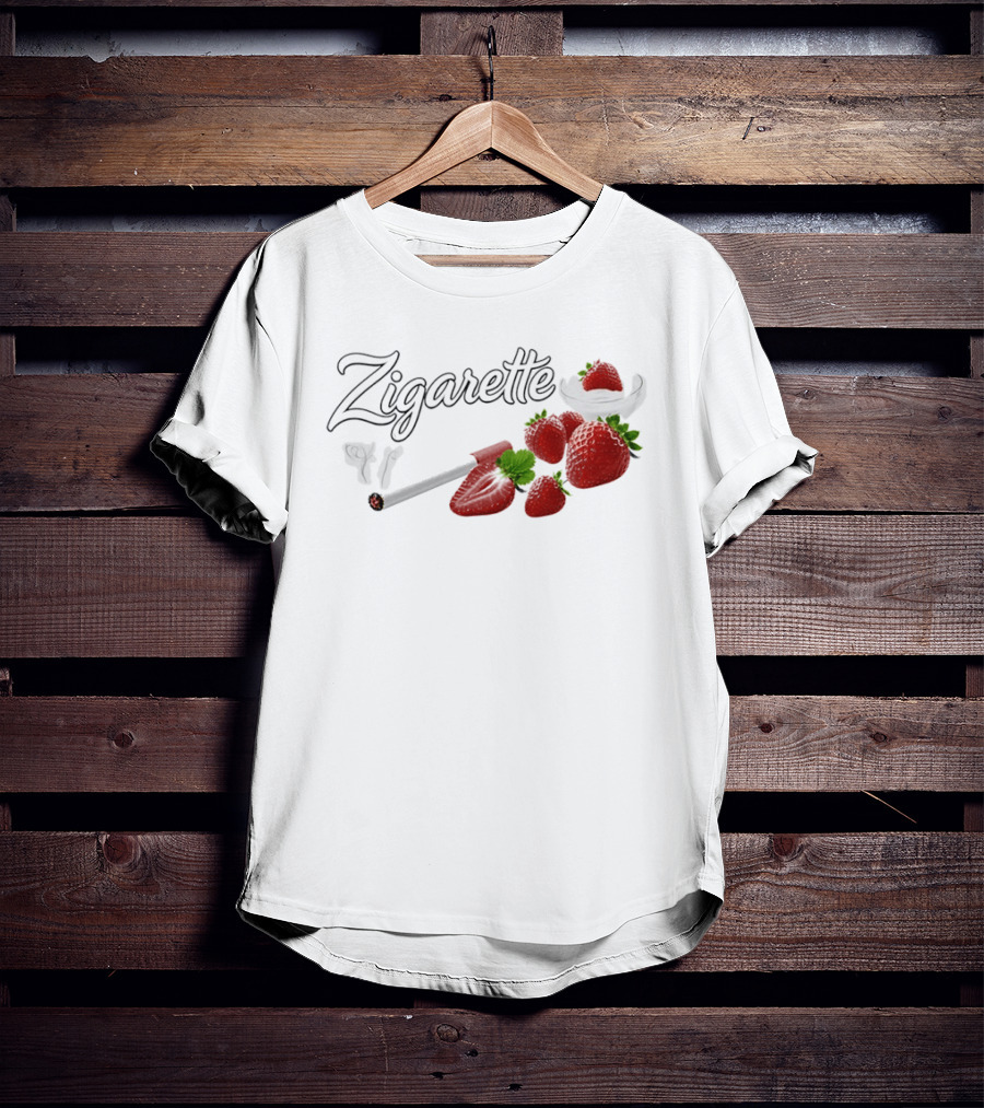 Zigarette Strawberry Cigarette Fruit Smoke Red Berries T-Shirt