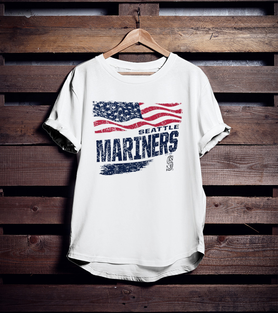 Seattle Mariners Fourth Of July American Flag Celebration T-Shirt
