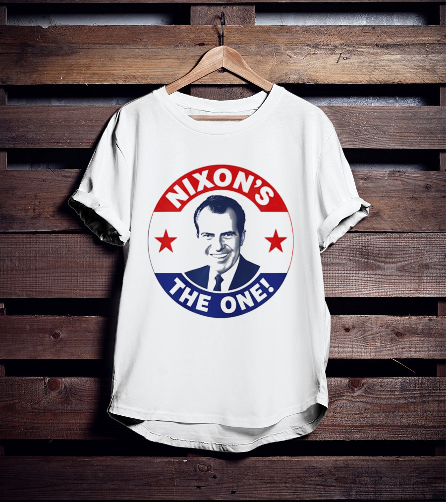 Nixon's The One Richard Nixon US President Campaign Button T-Shirt