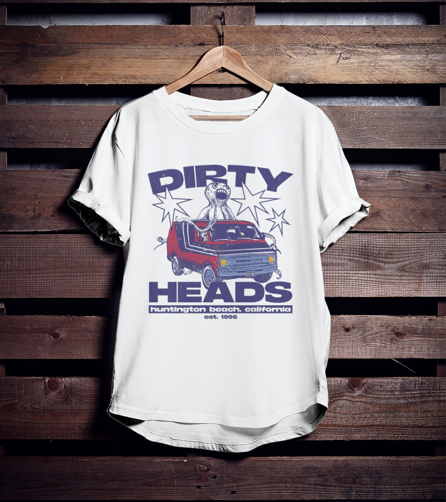 Dirty Heads Huntington Beach California Van And Octopus Est. 1996 T-Shirt