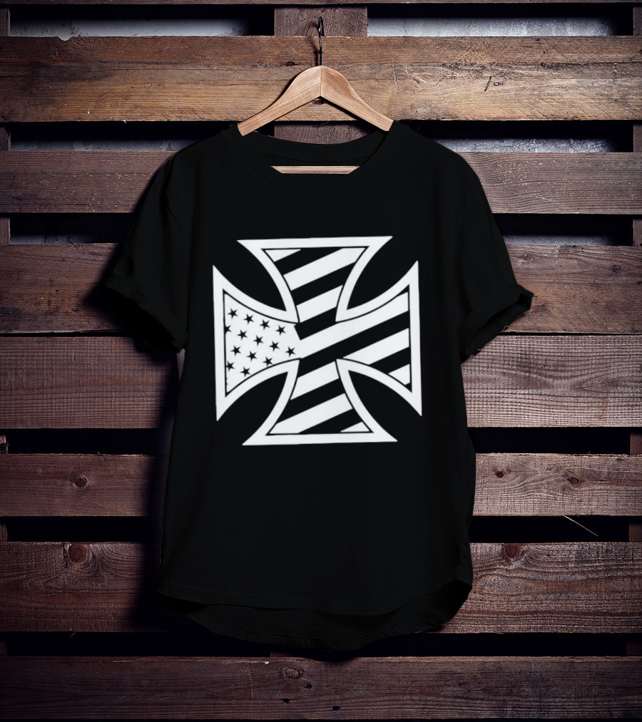 American Flag Iron Cross Stars And Stripes T-Shirt
