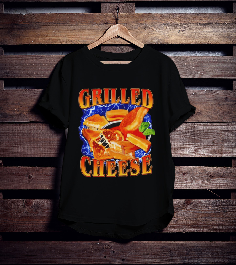 Grilled Cheese Lightning 90s Bootleg Blue T-Shirt