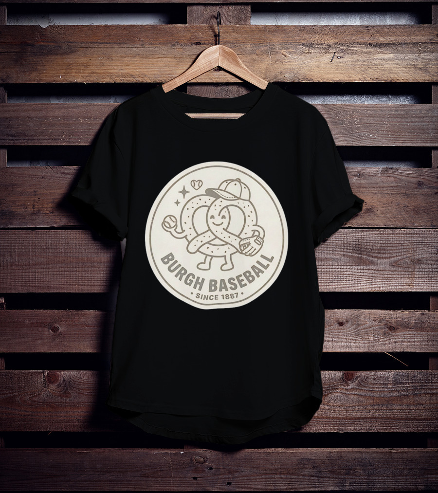 Burgh Baseball Since 1887 Pittsburgh Pretzel Softball Cap T-Shirt