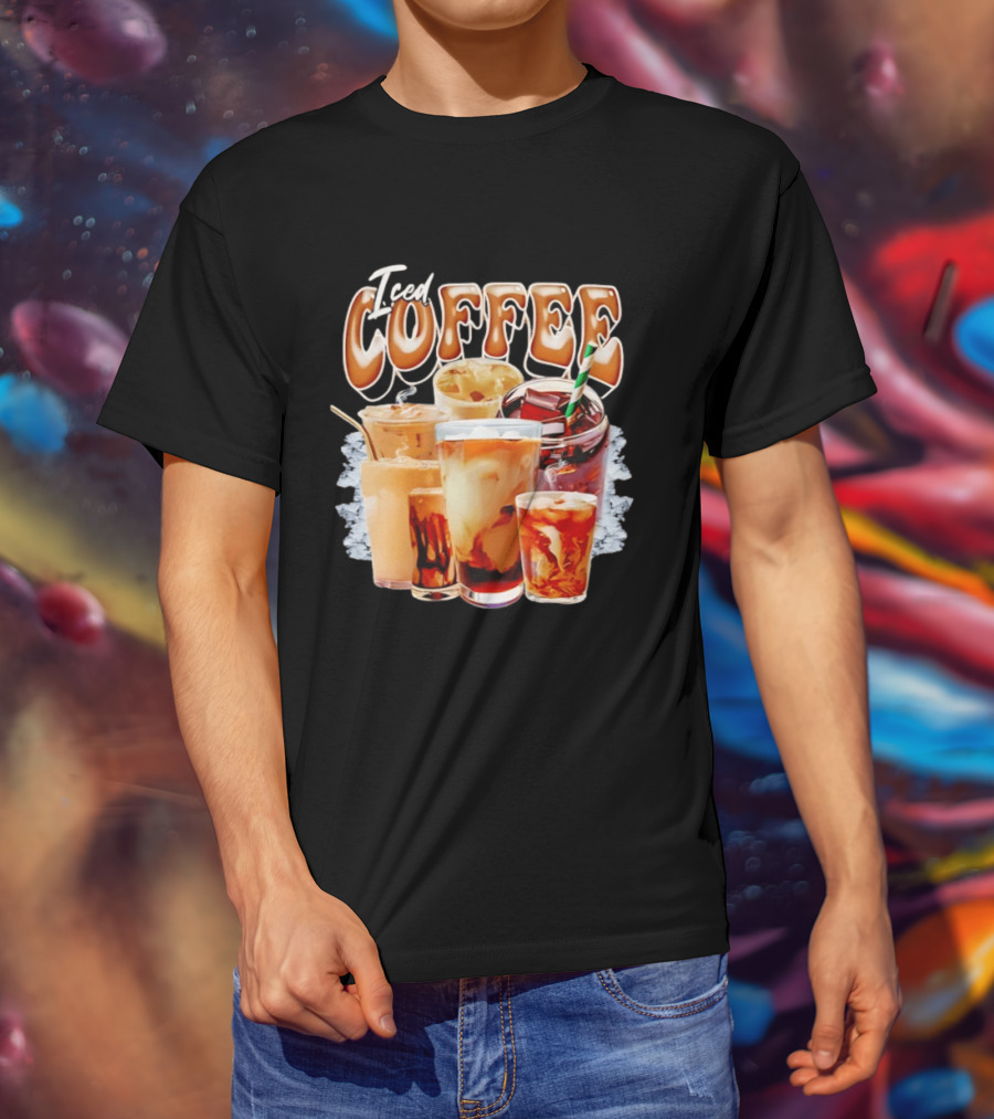 Iced Coffee Collage Iced Drinks Bootleg Vintage Aesthetic T-Shirt