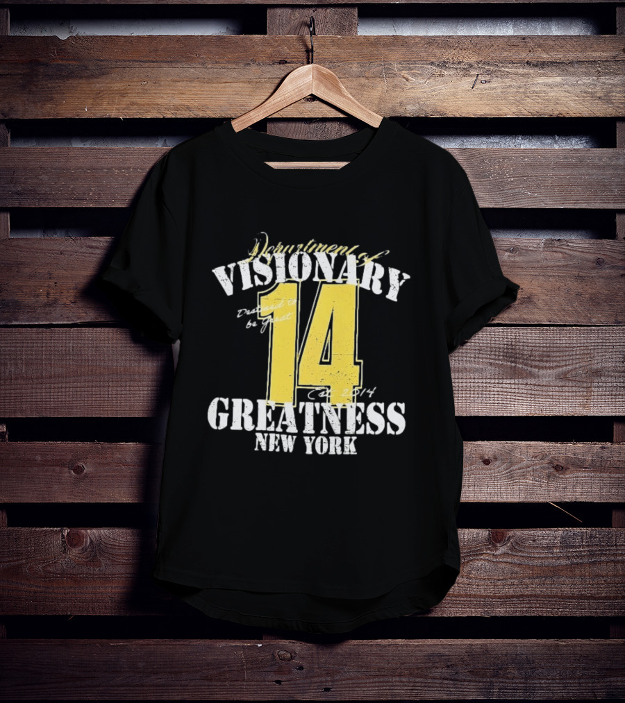 Department Of Visionary Greatness 14 New York Est 2014 T-Shirt