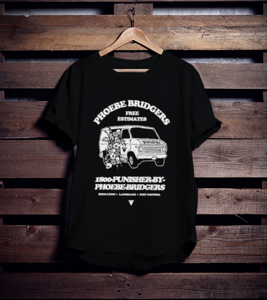 Phoebe Bridgers Free Estimates 1 800 Punisher Flowers Van T-Shirt