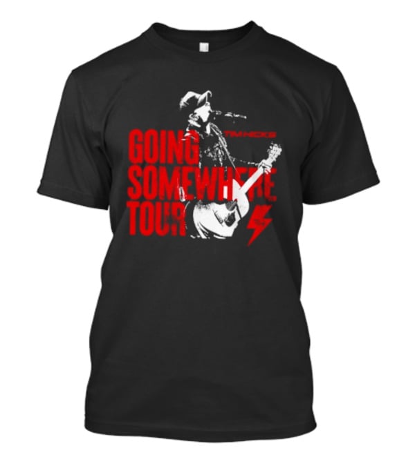 Tim Hicks Going Somewhere Tour Guitar Lightning Bolt T-Shirt