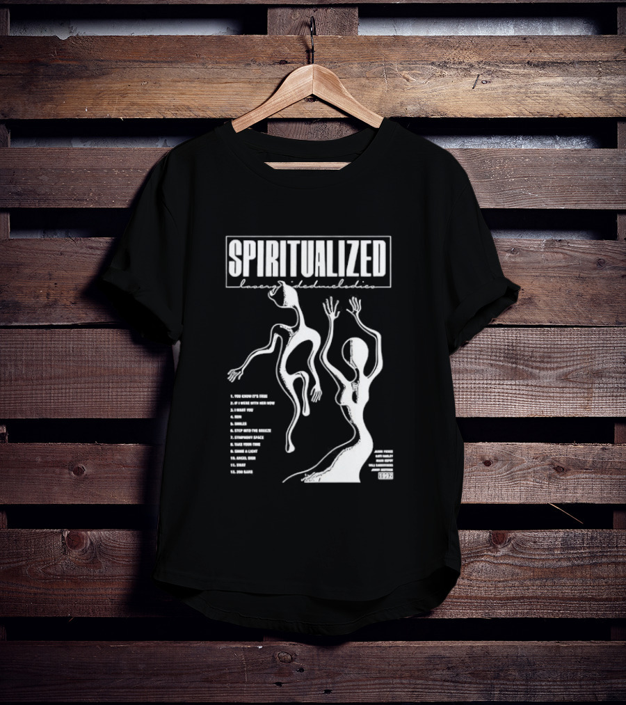 Spiritualized Lazer Guided Melodies 1992 Minimalist Music Tracklist T-Shirt