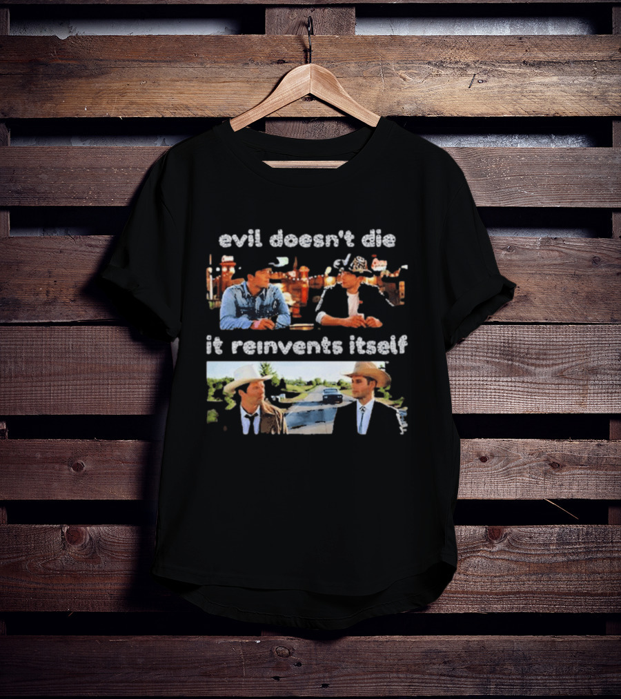 Supernatural 9 1 1 Lone Star Mashup Evil Doesn't Die It Reinvents Itself Cowboy Scene T-Shirt