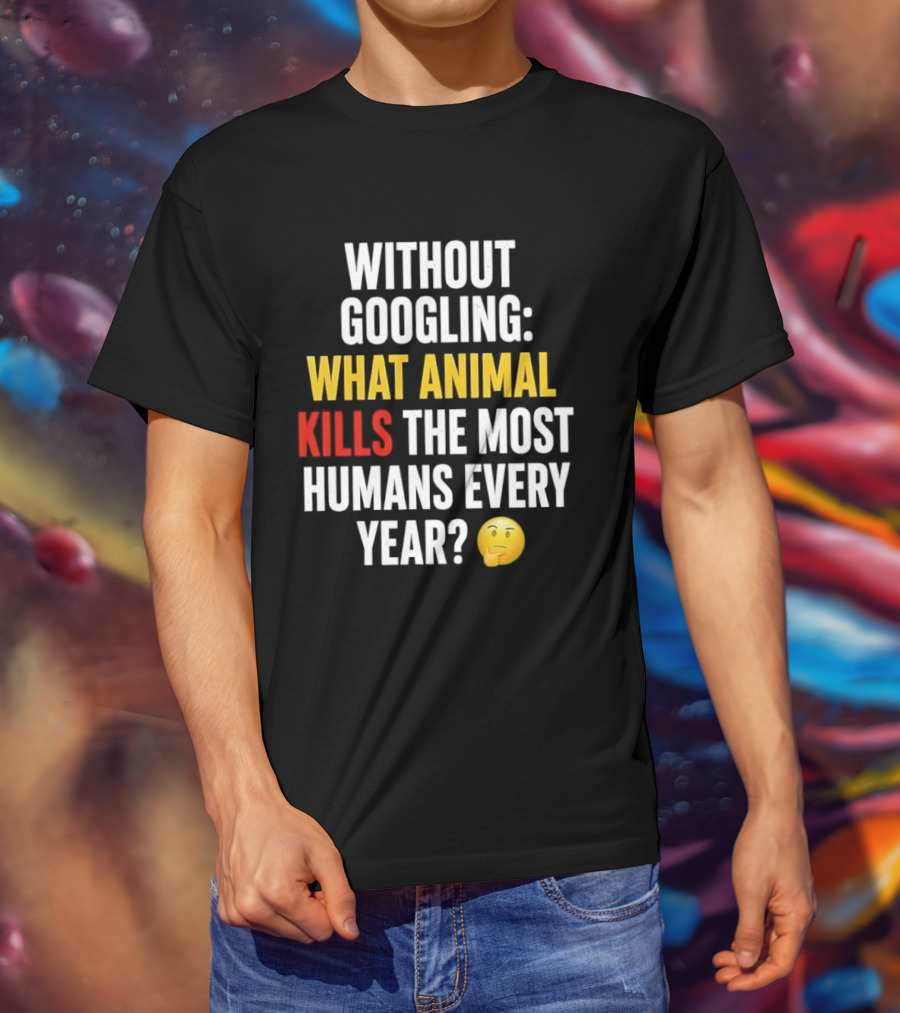 Without Googling What Animal Kills The Most Humans Every Year Emoji Challenge T-Shirt