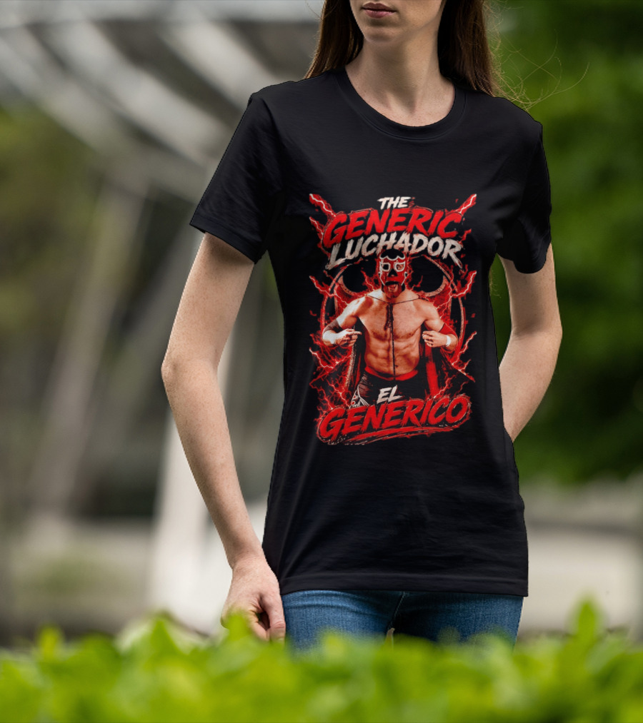 The Generic Luchador El Generico Pro Wrestling Masked Fighter T-Shirt