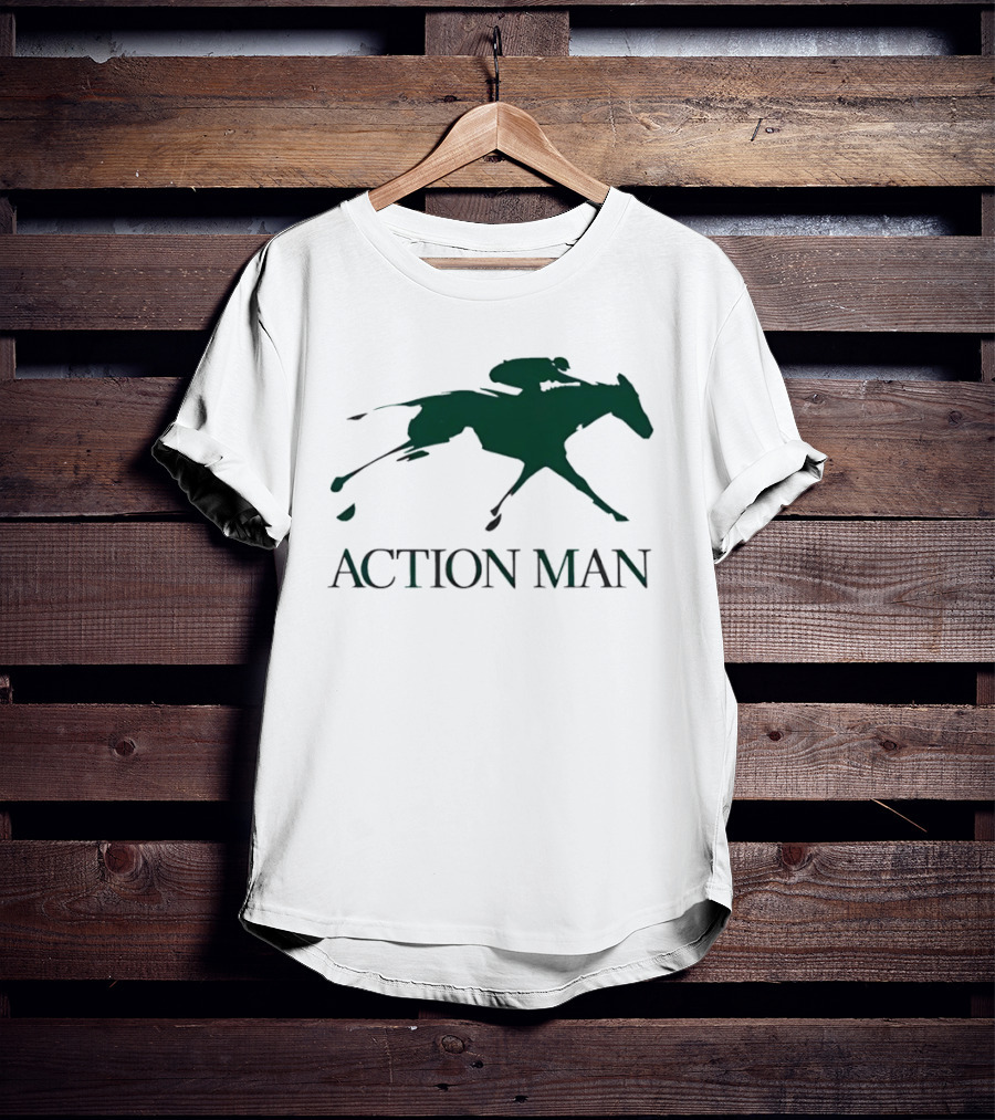 ACTION MAN Horse Racing Iconic Athlete Equestrian Speed T-Shirt
