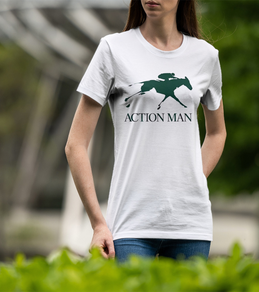 ACTION MAN Horse Racing Iconic Athlete Equestrian Speed T-Shirt