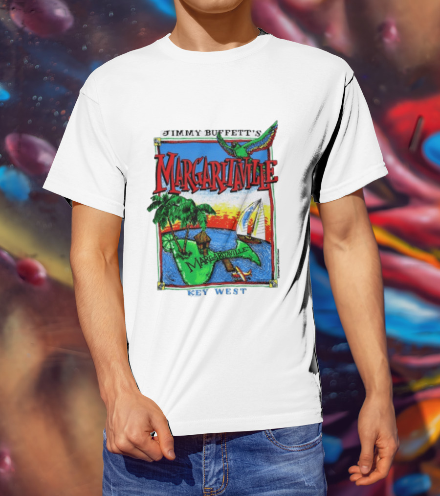Jimmy Buffett's Margaritaville Key West Island Tropical Paradise Sailing Adventure T-Shirt