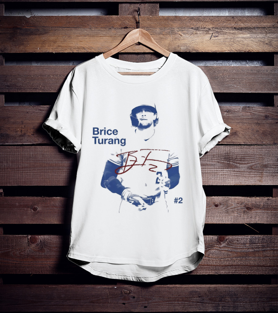 Brice Turang Milwaukee Brewers 2026 Star Player Number 2 Signature T-Shirt