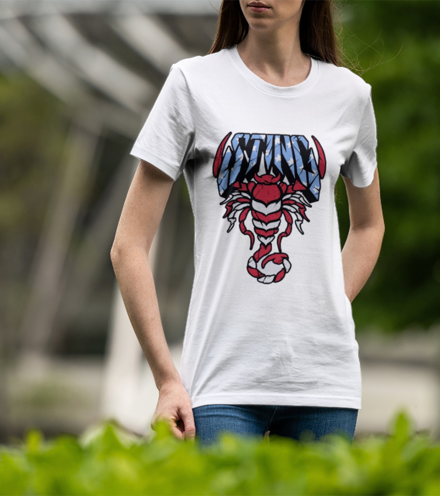 Sting 4th Of July American Flag Scorpion Polyester T-Shirt