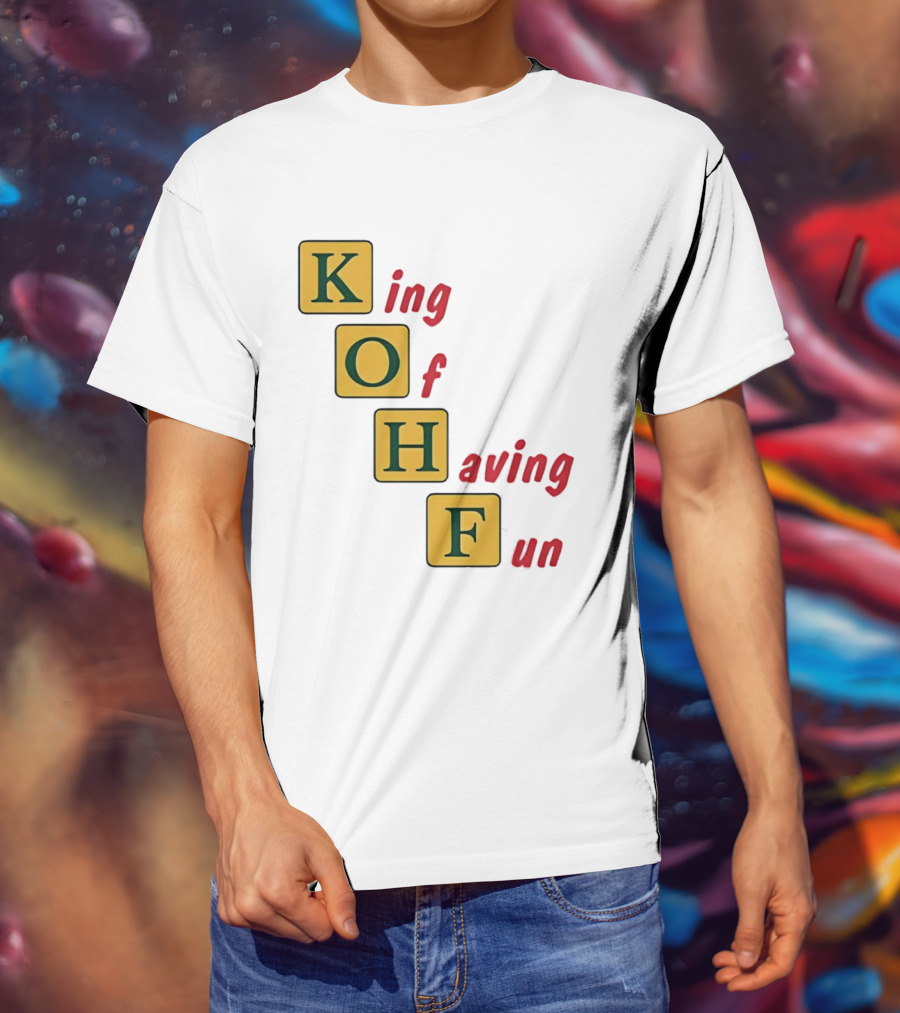 King Of Having Fun KOHF Acrostic Blocks T-Shirt