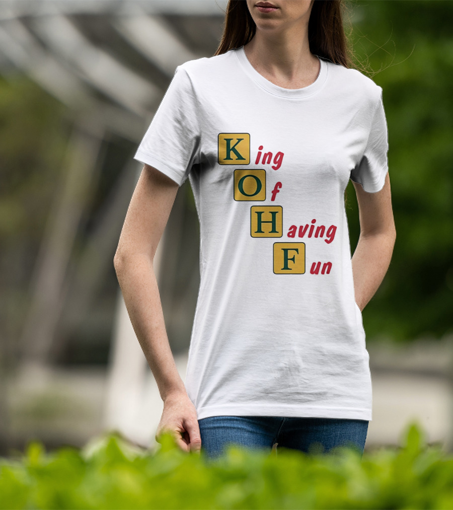 King Of Having Fun KOHF Acrostic Blocks T-Shirt