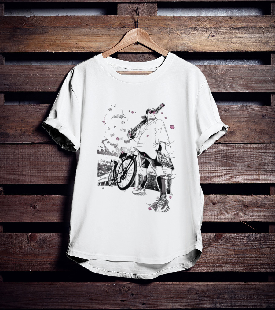 Ten O Majin Obama Henro Run Samurai Bicycle Adventure T-Shirt