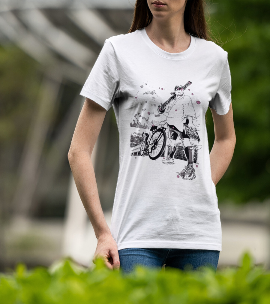 Ten O Majin Obama Henro Run Samurai Bicycle Adventure T-Shirt