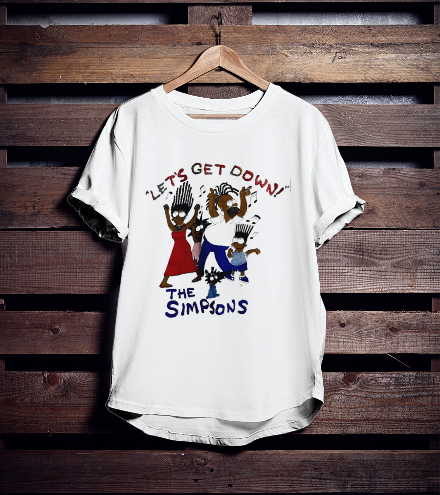 The Simpsons Let's Get Down Dancing Family Fun T-Shirt