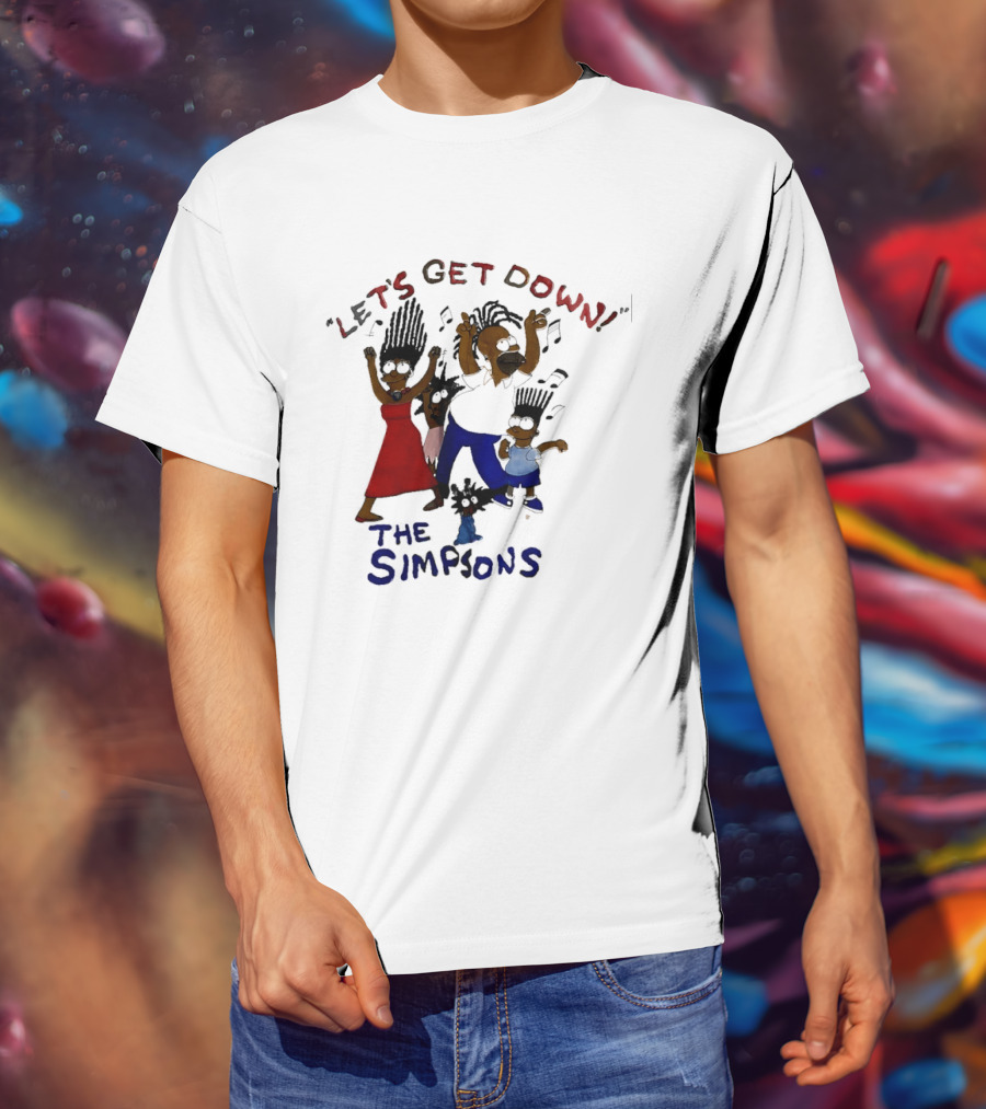 The Simpsons Let's Get Down Dancing Family Fun T-Shirt