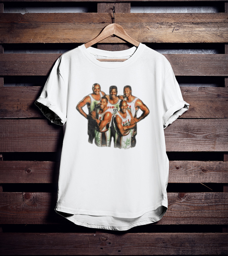 USA Dream Team Michael Jordan Magic Johnson Charles Barkley Patrick Ewing David Robinson T-Shirt