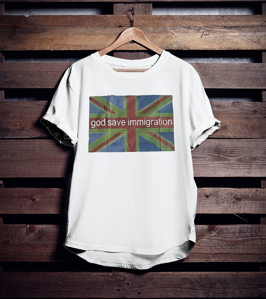 God Save Immigration Union Jack Flag Protest T-Shirt