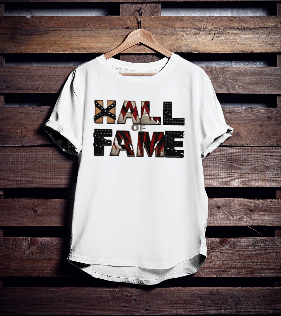 Hall Of Fame Horror Themed Letters With Blood Splatter T-Shirt