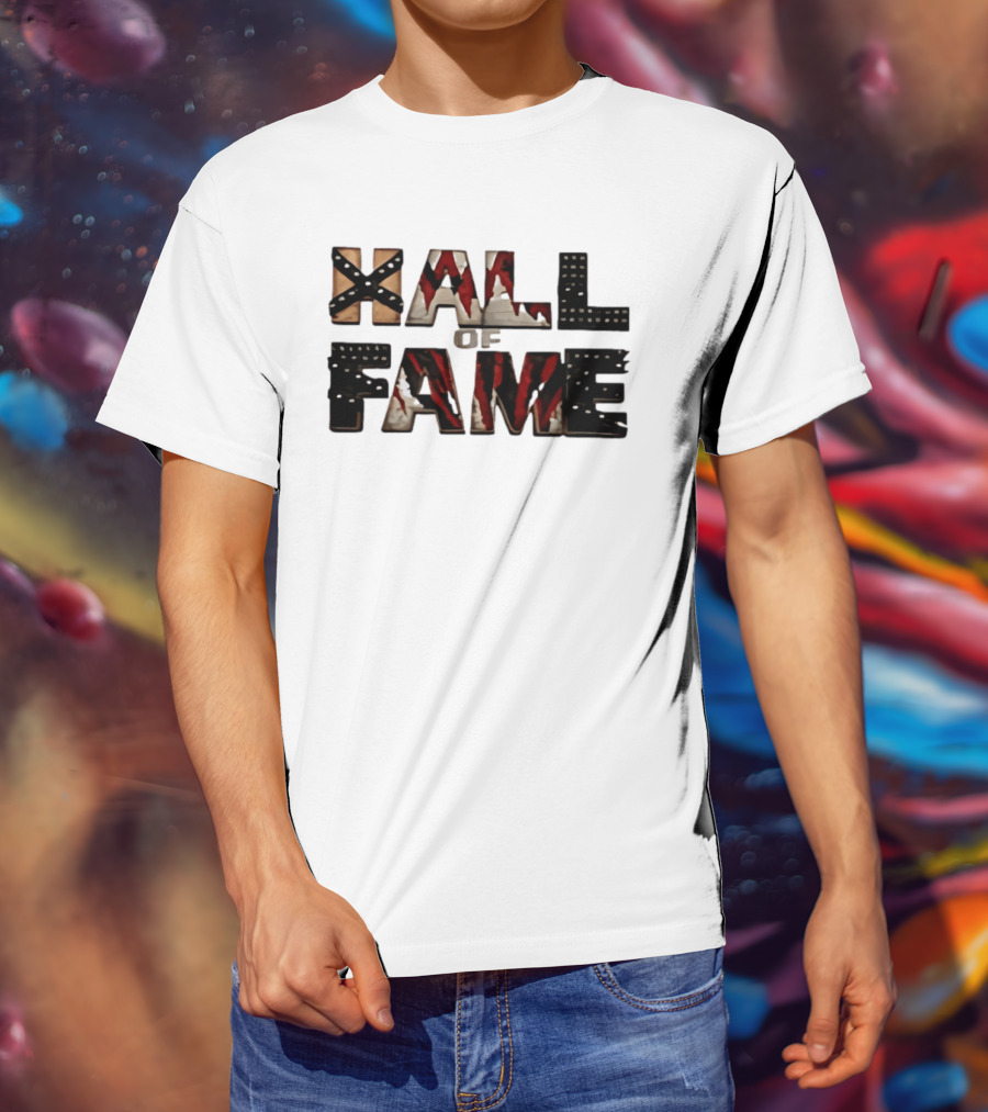 Hall Of Fame Horror Themed Letters With Blood Splatter T-Shirt