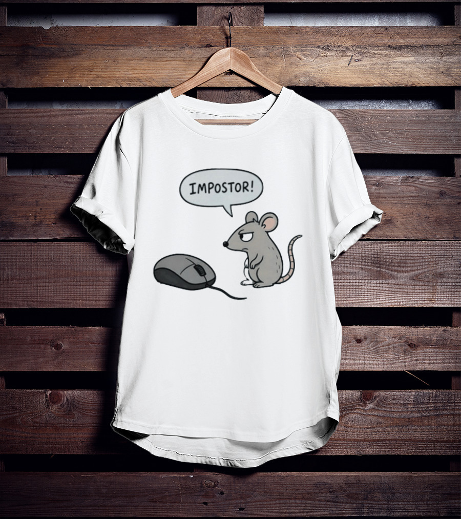 Impostor Mouse Rat Among Us Rodent Computer Joke T-Shirt