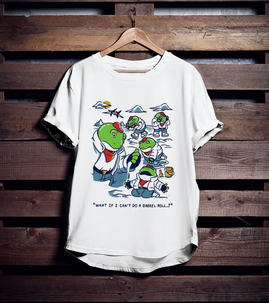 Slippy Toad Star Fox What If I Can't Do A Barrel Roll Scene T-Shirt