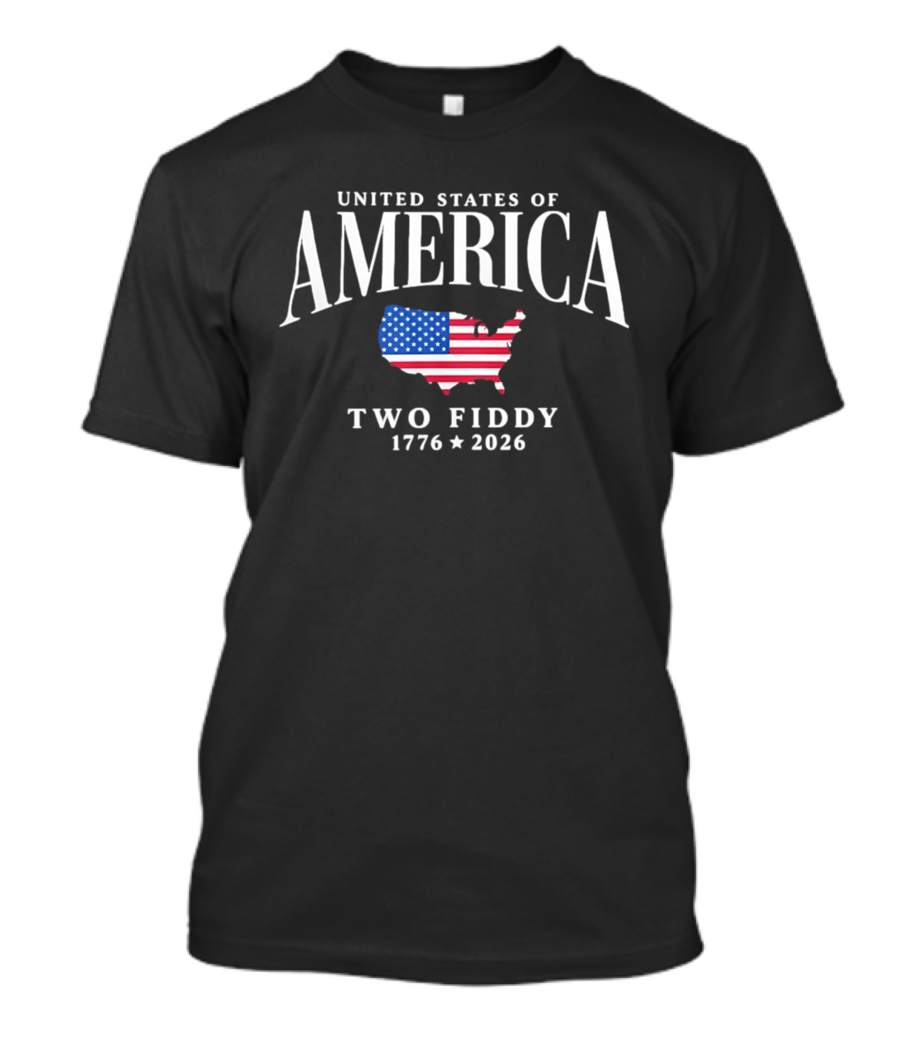 United States Of America Map Flag Two Fiddy 1776 2026 Celebration T-Shirt