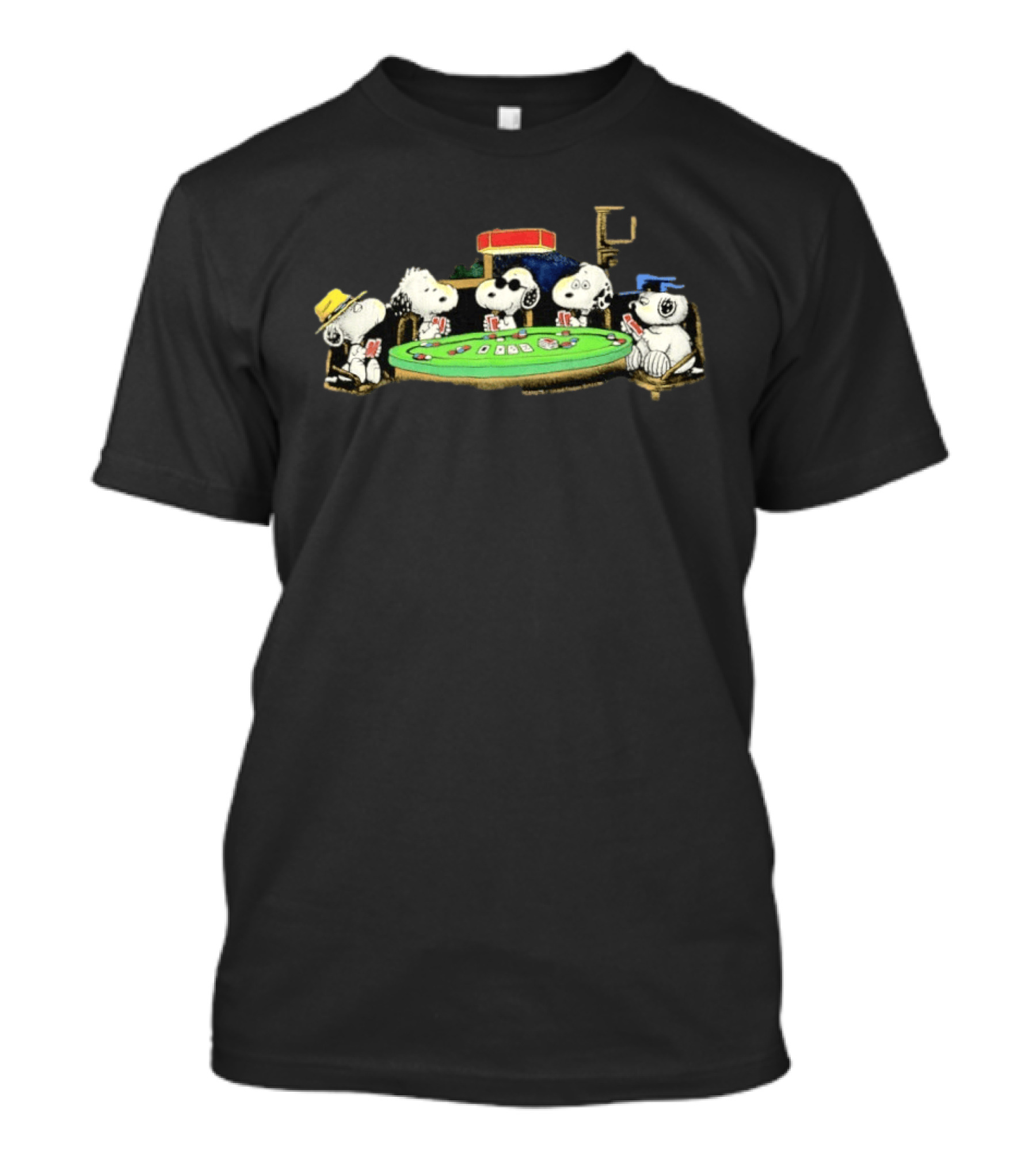 Snoopy Playing Poker Peanuts Gang Charlie Brown T-Shirt