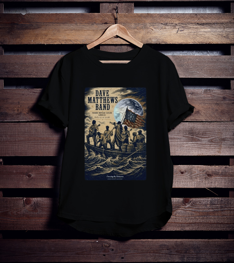 Dave Matthews Band Freedom Mortgage Pavilion July 10 11 2026 Camden NJ Crossing The Delaware T-Shirt