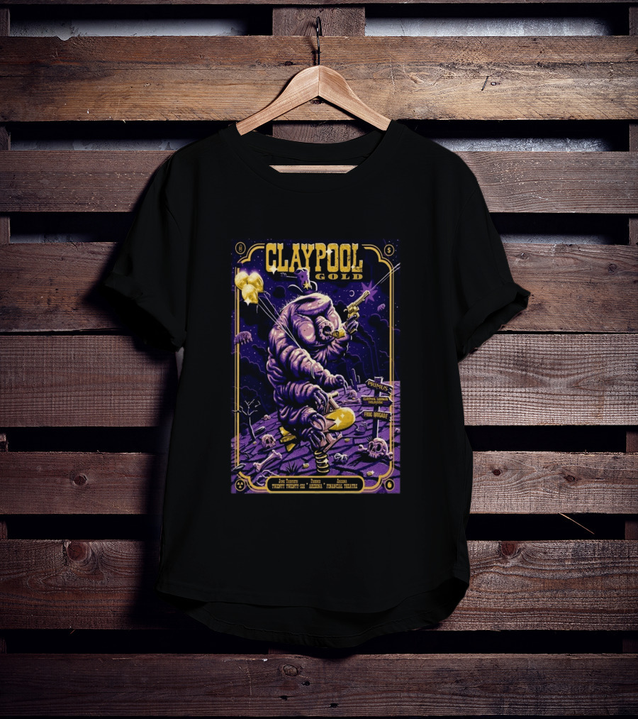 Claypool Gold Primus Frog Brigade Arizona Financial Theatre Phoenix June 30 2026 T-Shirt
