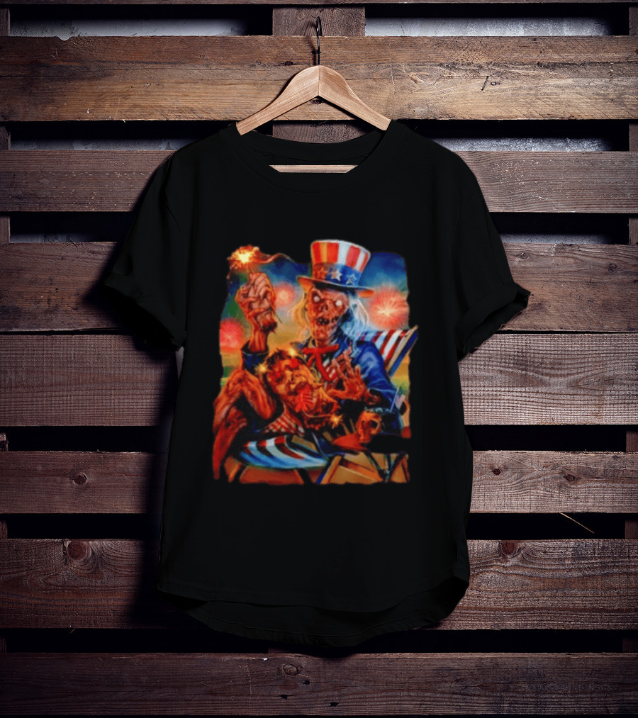 Crypt Keeper Uncle Sam 4th Of July Firework Spectacle T-Shirt