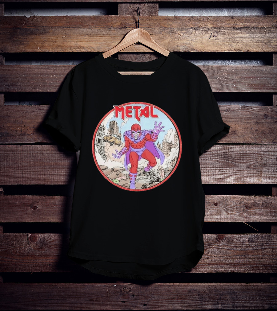 Metal Magneto Villain Heavy Metal Aesthetic Comic Book T-Shirt